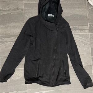 Dark grey Hooded zip up fleece lined Jacket